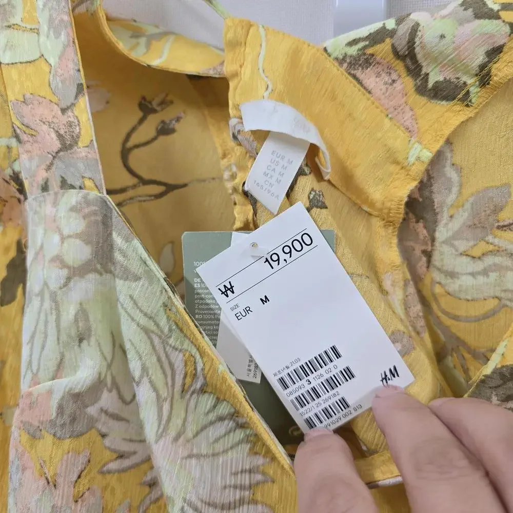 NWT Y2K Floral Crop Top by H&M - Size M - Picture 4 of 4